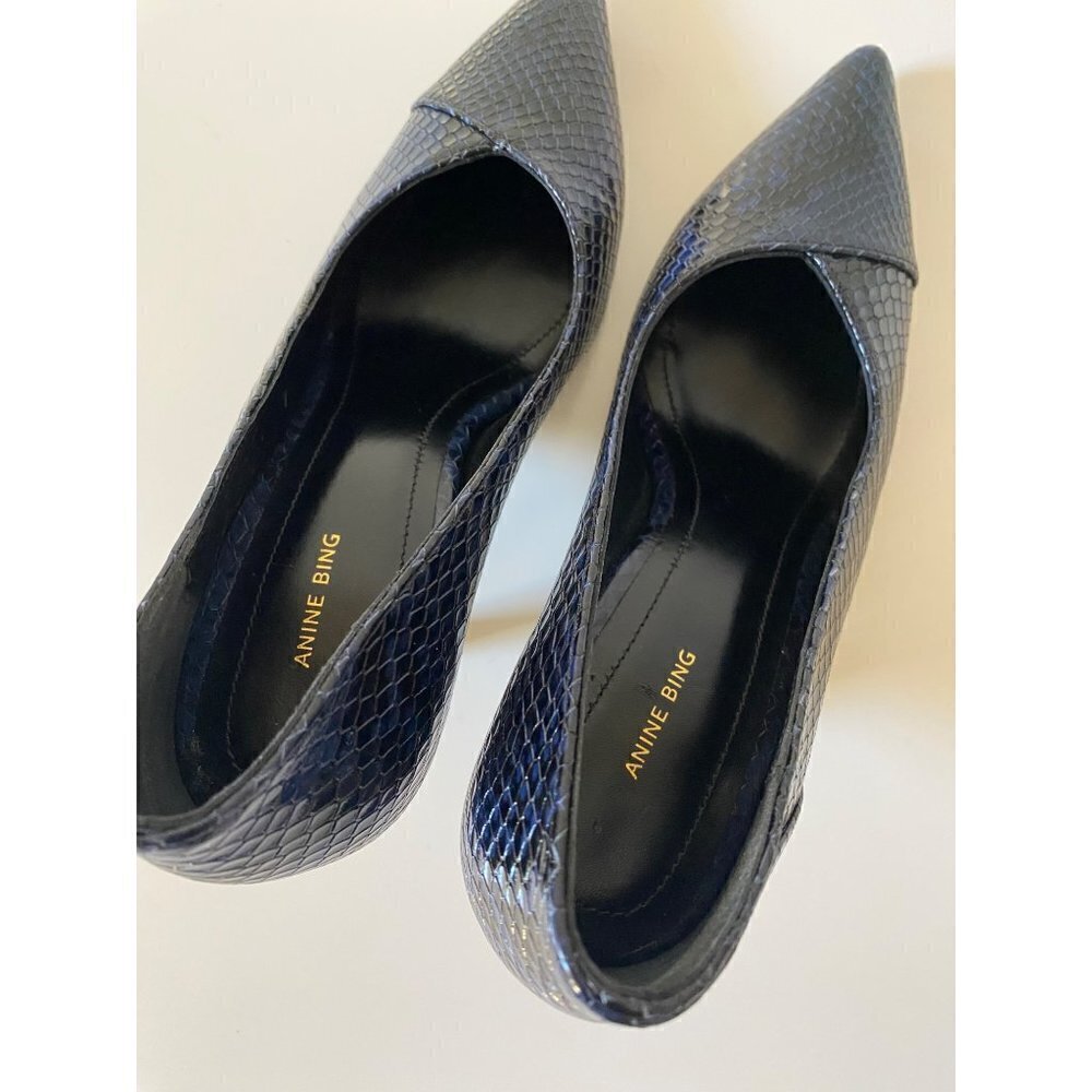 Anine Bing Python Devon Pumps Blue Size Eu 36 Us … - image 8
